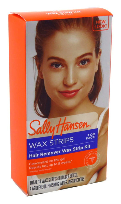 Sally Hansen Hair Remover Wax Strip Kit For Face (3 Pack)