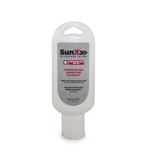 Sun X 30+ SPF Oil Free Sunscreen Lotion (1.5oz. Tottle) - Travel Size Keychain Sunscreen - Free of Parabens, Oxybenzone, & White Cast Properties With Broad Spectrum (UVA/UVB) Protection