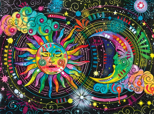 Buffalo Games - Sun Moon Stars - 1000 Piece Jigsaw Puzzle for Adults Challenging Puzzle Perfect for Game Nights - 1000 Piece Finished Size is 26.75 x 19.75, Large