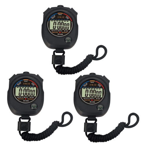 BESPORTBLE Training Timer 3pcs Timer Electronic Watch Stopwatch for Match Game Stopwatch Digital Stopwatch Match Stopwatches Training Stopwatch Abs Timing Football Match Timer