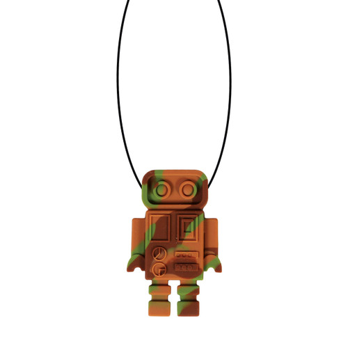 Fun and Function - Robot Chewy - Sensory Chew Necklace for Kids - Silicone Sensory Oral Motor Aid for Children with Special Needs - Textured Chewing Necklace to Help Reduce Anxiety - for Ages 3+