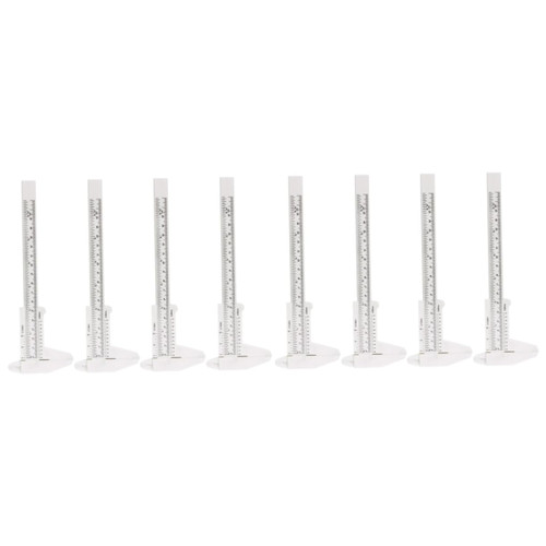 8 Pcs Caliper Measuring Tool Pocket Vernier Scale Dial Calipers Vernier Scale Calipers Caliper Ruler Metric Vernier Caliper Gauge Vernier Caliper Measurement Mini Gift White
