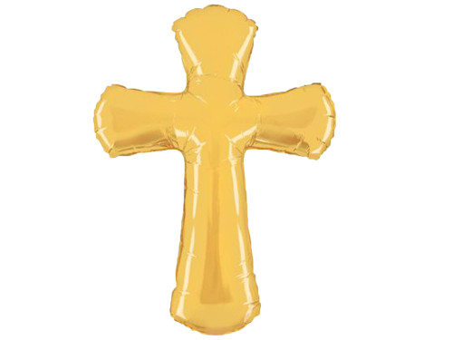Gold Cross Jumbo 44" Foil Party Balloon
