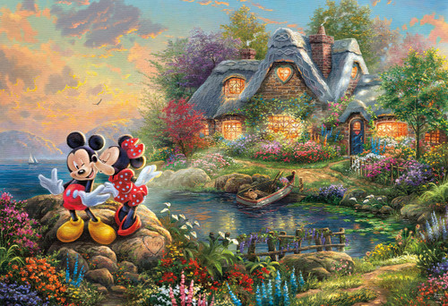 Ceaco - Thomas Kinkade - Disney Dreams Collection - Mickey and Minnie Sweetheart Cove - 2000 Piece Jigsaw Puzzle Ceaco - Thomas Kinkade - Disney Dreams Collection - Mickey and Minnie Sweetheart Cove - 2000 Piece Jigsaw Puzzle