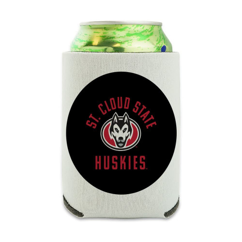 St. Cloud State University Huskies Logo Can Cooler - Drink Sleeve Hugger Collapsible Insulator - Beverage Insulated Holder
