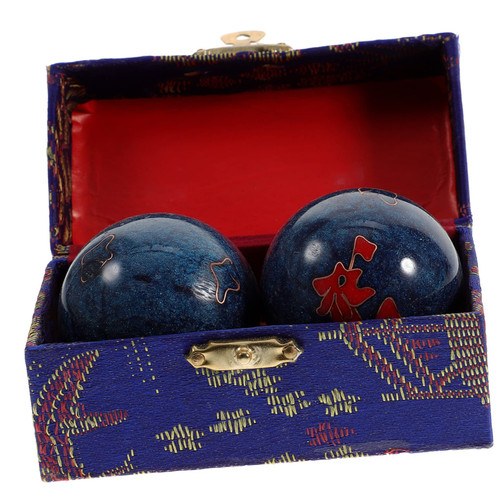 GLEAVI Chinese Balls Chinese Exercise Balls Baoding Iron Balls Massage Lacrosse Balls Hand Exercise Baoding Ball Massage Tool Handballs Roll The Ball Stress Reliever Fitness