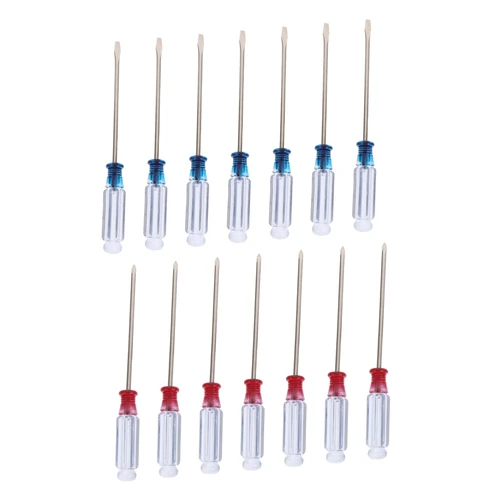 DOITOOL 15pcs Small Screwdriver Hand Tools Mechanic Tools Security Small Handle Screwdriver Cross Screwdriver Repairing Screwdriver Small Multitool Mini Head Stainless Steel