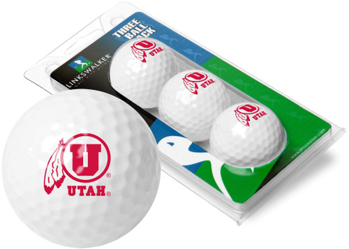 LinksWalker Utah Utes - 3 Golf Ball Sleeve