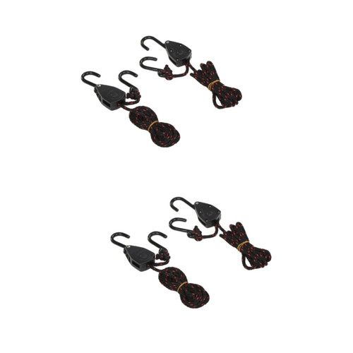 BESPORTBLE 4 Pcs Heavy Duty Hangers Car Hook Plant Hanging Hook Rope Tie Downs Canoe Ratchet Strap Canoe Tie Down Straps Boat Tie Cargo Ratchet Pulley Rope Kayak Ratchet Straps The Roof Led