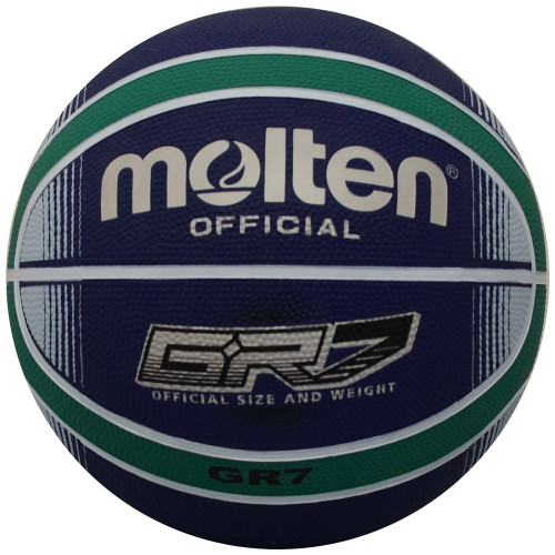Molten Premium Rubber Basketball, Blue/Green, Junior Size 5