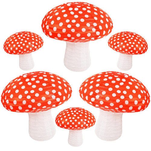 Mushroom Paper Lantern, Hanging Mushroom Shaped Lanterns Big Mushroom Decor 3D Forest Jungle Wonderland Theme Decorations for Birthday Party Fairy Baby Shower Nursery Garden Wedding Decoration Mushroom Paper Lantern, Hanging Mushroom Shaped Lanterns Big Mushroom Decor 3D Forest Jungle Wonderland Theme Decorations for Birthday Party Fairy Baby Shower Nursery Garden Wedding Decoration