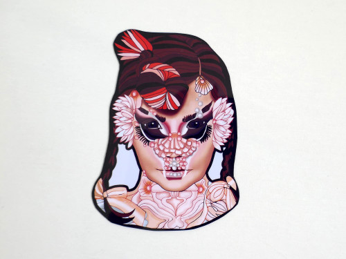 Bjork magnet, Bjork fan gift, Bjork merch, Bjork decor, Bjork sticker, 90's party, music fan decor, experimental music fan (2.5in)