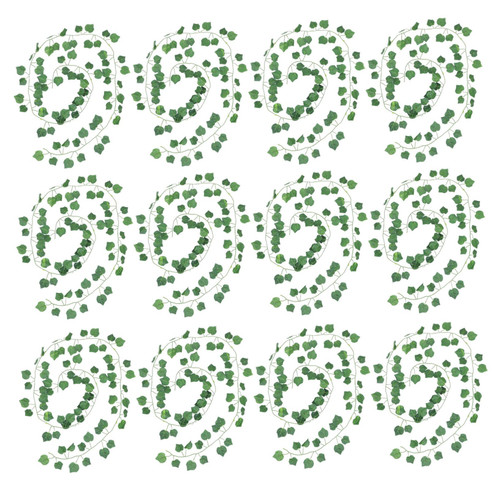 Cabilock 12 Pcs Artificial Rattan Plant Garland Artificial Ivy Vine Ivy Vine Leaves Vines for Bedroom Plastic Fake