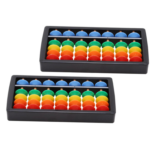 Vaguelly 4 Pcs 7 Gears Abacus Abacus Calculator Toys Wooden Playset Children Abacus Toy Rainbow Abacus Toy Math Abacus Math Learning Abacus Kids Calculate Toy Math Learning Toy