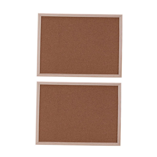 Ciieeo 2 Pcs Decorative Message Board Wooden Push Pin Board Cork Boards Decoration Bulletin Board Wall Mounted Cork Board Framed Corkboard Notice Board Note Board with Box Office Bamboo