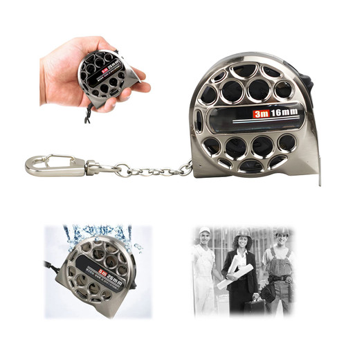 Stainless Steel Anti-Corrosion Retractable Metric Ruler, Measuring Tape Retractable, Heavy Duty Tape Measure, Hollow Design, Waterproof & Wear-Resistant Impact Measure Tape (3mx16mm)