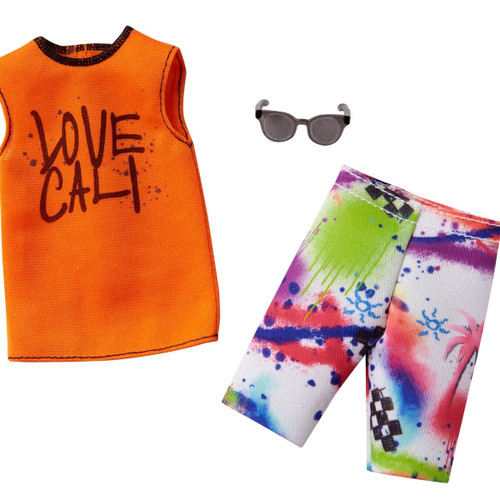 Barbie Ken Complete Look Love Cali Top and Spray Paint Shorts Fashion Pack Barbie Ken Complete Look Love Cali Top and Spray Paint Shorts Fashion Pack