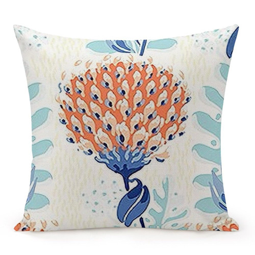 POMOTER Red Flower Green Check Throw Pillow Cover,Traditional Checkered Decorative Pillow Cases Cotton Linen Square Cushion Covers for Sofa Couch,20"x20"