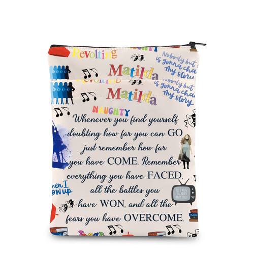 MAOFAED Broadway Musical When I Grow Up Book Sleeve Musical Theatre Broadway Gids Gift Bookworm Gift for Women (Grow Matilda BSL)