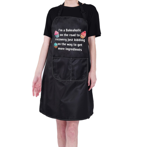 PXTIDY Baker Gift I'm a Bakeaholic Funny Baking Baker Cupcake Cooking Kitchen Apron Cupcake School Graduation Gift