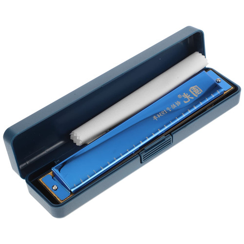 ERINGOGO 1pc 24 Harmonica 24 Hole c Key Harmonica Key of Harmonica for Harmonicas Portable Harmonica 24 Holes Harmonica Musical Instruments C-key Harmonica Chromatic Scale Child Note