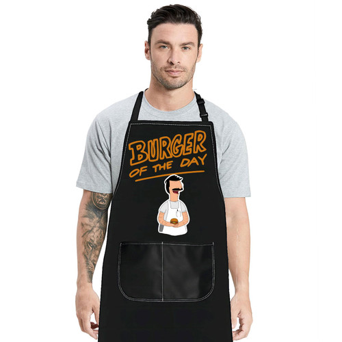 JNIAP Bob Belcher Apron Bob Belcher Fans Gift Tina & Louise Gifts Burger Of The Day Bob's TV Show Inspired Apron (burger of day) JNIAP Bob Belcher Apron Bob Belcher Fans Gift Tina & Louise Gifts Burger Of The Day Bob's TV Show Inspired Apron (burger of day)