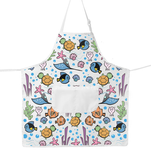 JNIAP Nemo Movie Apron Nemo And Dory Fans Gifts Bruce The Shark Gifts Ocean Fish Aprons (sea world apron)