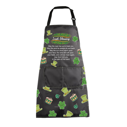 MBMSO Irish Cooking Apron Irish Blessing Gifts Irish Kitchen Baking Shamrock Apron Farewell Gifts for Friends Irish Gifts (Irish Apron-b)