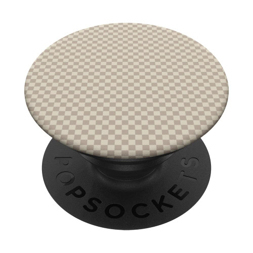 Light Beige Classic Checkered Checkerboard PopSockets Swappable PopGrip