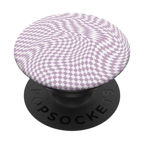 Mauve Purple Wavy Checkered Trippy Swirl Checkerboard PopSockets Swappable PopGrip