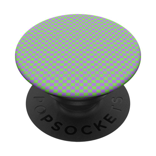 Purple Green Classic Checkered Checkerboard PopSockets Swappable PopGrip