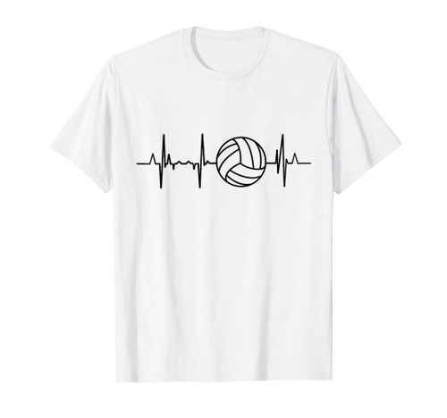 Volleyball Heartbeat Volleyball Heartline T-Shirt Volleyball Heartbeat Volleyball Heartline T-Shirt