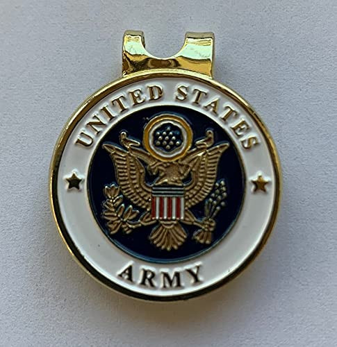 Golf D New US Army Magnetic Golf Ball Marker with Hat Clip