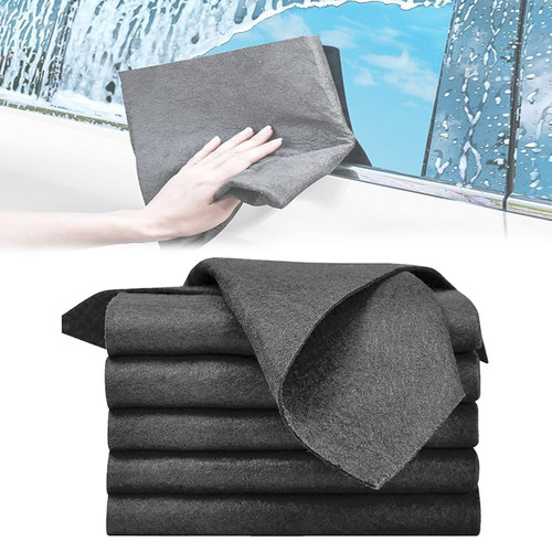 dfgsxifc 5Pcs Myhomepleasure Cleaning Cloths - Microfiber Magic Cleaning Wipes, Cleaning Wipes, Homezo Magic Cleaning Cloth, Window Cleaning Cloth (Black)