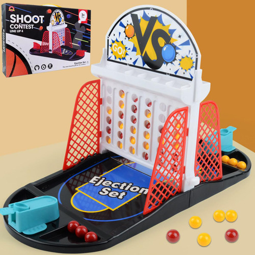 KEJIH Tabletop Basketball Bouncing Pinball Game, Tabletop Arcade Basketball Game, 2 Player Versus Game, Indoor Fun Tabletop Basketball Shooting Game for Kids and Adults, Ideal Gift for Boy and Girl