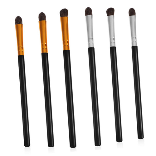 6Pcs eye for makeup Eye shadow brush mix brush set eye makeup brush tool horse hair Smudge brush eyeshadow make up Miss plastic makeup brush