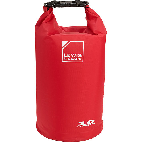 Lewis N. Clark Lightweight Waterproof Dry Bag for Women + Men Leakproof Lining, Rolltop Closure, Red, 10L