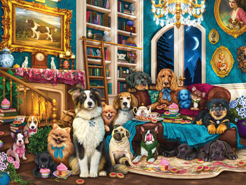 Buffalo Games - Dogs in The Library - 750 Piece Jigsaw Puzzle for Adults Challenging Puzzle Perfect for Game Nights - 750 Piece Finished Size is 24.00 x 18.00