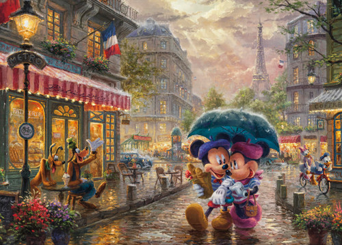Ceaco - Thomas Kinkade - Disney - Mickey & Minnie in Paris - 1000 Piece Jigsaw Puzzle Ceaco - Thomas Kinkade - Disney - Mickey & Minnie in Paris - 1000 Piece Jigsaw Puzzle