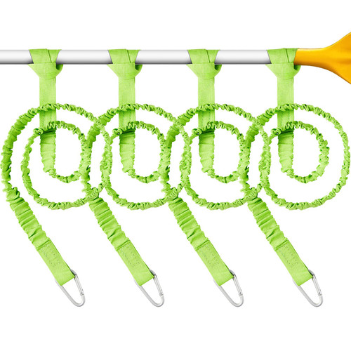 Sumind 4 Pieces Kayak Paddle Leash Kayak Rod Leash Kayak Paddle Lanyard Stretchable Coiled Lanyard Leash Kayak Accessories for Kayak and Paddles (Green)