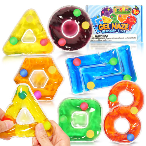 Sensory Toys for Kids Toddlers: Fidget Sensory Toys for Autistic Children Special Needs, Gel Filled Squishy Stress Toys for Autism / Anxiety Relief, Ideal Materials for Teaching/Learning Shapes Colors Sensory Toys for Kids Toddlers: Fidget Sensory Toys for Autistic Children Special Needs, Gel Filled Squishy Stress Toys for Autism / Anxiety Relief, Ideal Materials for Teaching/Learning Shapes Colors