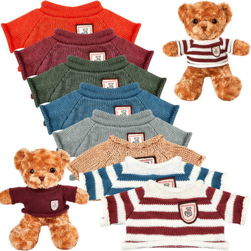 Sratte 8 Pcs Doll Clothes Bear Clothes Cute Stuffed Animal Clothing Doll Accessories Plush Toy Clothes Bear Sweater Outfit Fit Most 14-18 Inch Bears Animal Plush Dolls Stuffed Toys Sratte 8 Pcs Doll Clothes Bear Clothes Cute Stuffed Animal Clothing Doll Accessories Plush Toy Clothes Bear Sweater Outfit Fit Most 14-18 Inch Bears Animal Plush Dolls Stuffed Toys