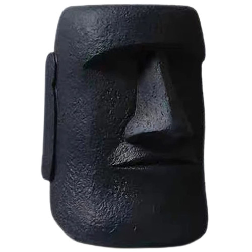 YARNOW Easter Island Head Statue Easter Island Head Vase Easter Island Head Pot Easter Island Head Decor Stone Statue Vase Plant Pot Small Planter Small Flowerpots Mini Gift Office Resin