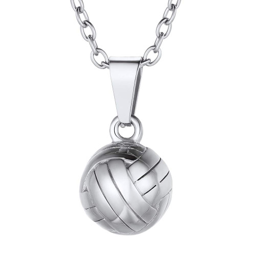 PROSTEEL Stainless Steel Volleyball Necklaces Pendant Chain Women Men Sport Fan Jewelry Gift Circle Round Ball Necklace PROSTEEL Stainless Steel Volleyball Necklaces Pendant Chain Women Men Sport Fan Jewelry Gift Circle Round Ball Necklace