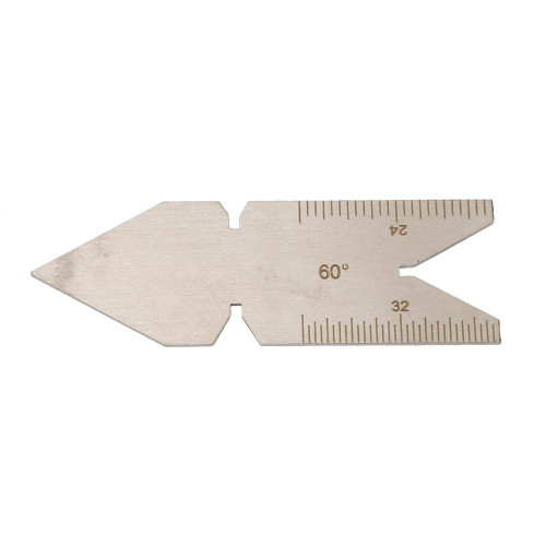 Fafeicy 1Pcs Stainless Steel Center Fishtail Gauge, Screw Thread Lathe Cutting Tool to Quickly Compare The Thread Angle of The Workpiece(USA60 Degree Screw Thread(#1)), Measuring Tool
