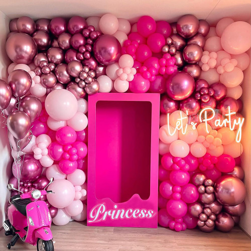 MOMOSHERO Pink Balloon Garland Arch Kit, Princess Theme with Hot Baby Pink Rose Gold Metallic Balloons for Girl's Birthday Baby Bridal Shower Wedding Valentine Party Decorations MOMOSHERO Pink Balloon Garland Arch Kit, Princess Theme with Hot Baby Pink Rose Gold Metallic Balloons for Girl's Birthday Baby Bridal Shower Wedding Valentine Party Decorations