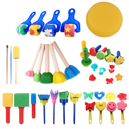 POYLKJGYT Kids Paint Sponges,Paint Sponges for Kids,Early Learning Kids Toddlers Paint Brushes Sponge Stamps Foam Art Craft Drawing Tools (30 Pack). POYLKJGYT Kids Paint Sponges,Paint Sponges for Kids,Early Learning Kids Toddlers Paint Brushes Sponge Stamps Foam Art Craft Drawing Tools (30 Pack).