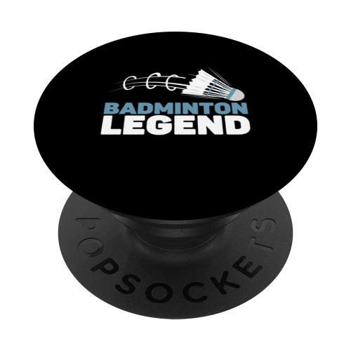 Badminton Legend Funny Badminton Player Shuttlecock PopSockets Swappable PopGrip