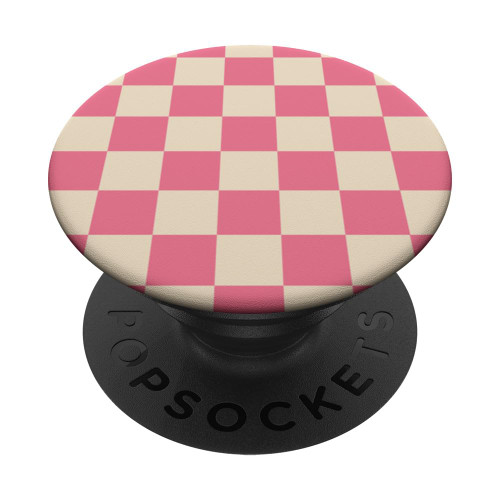 Checkered Classic Raspberry Cream Checkerboard Aesthetic PopSockets Standard PopGrip
