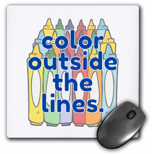 3dRose Color Outside The Lines Crayons Background - Mouse Pads (mp-368884-1)
